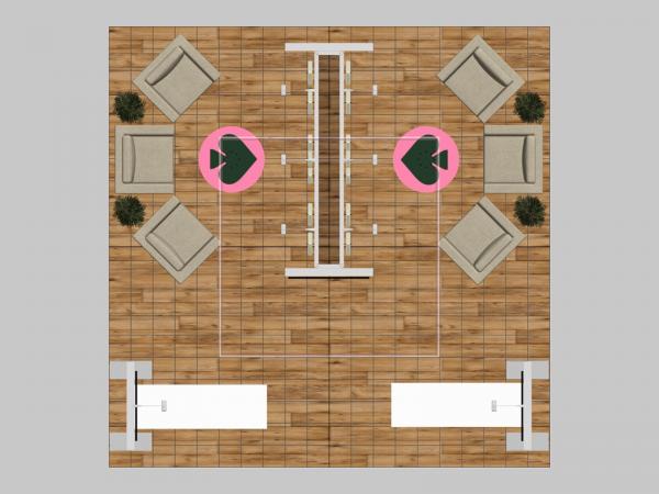 RE-9215 Island Rental Trade Show Exhibit -- Plan View